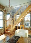 Деревянная межэтажная лестница ЛЕС-04 - превью фото 2