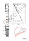Комбинированная чердачная лестница ЧЛ-03 600х1200 - превью фото 4